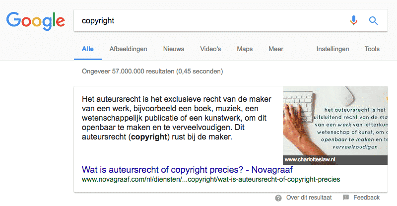 google copyright