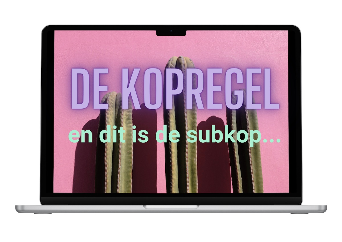 subkop kopregel CTA voorbeelden